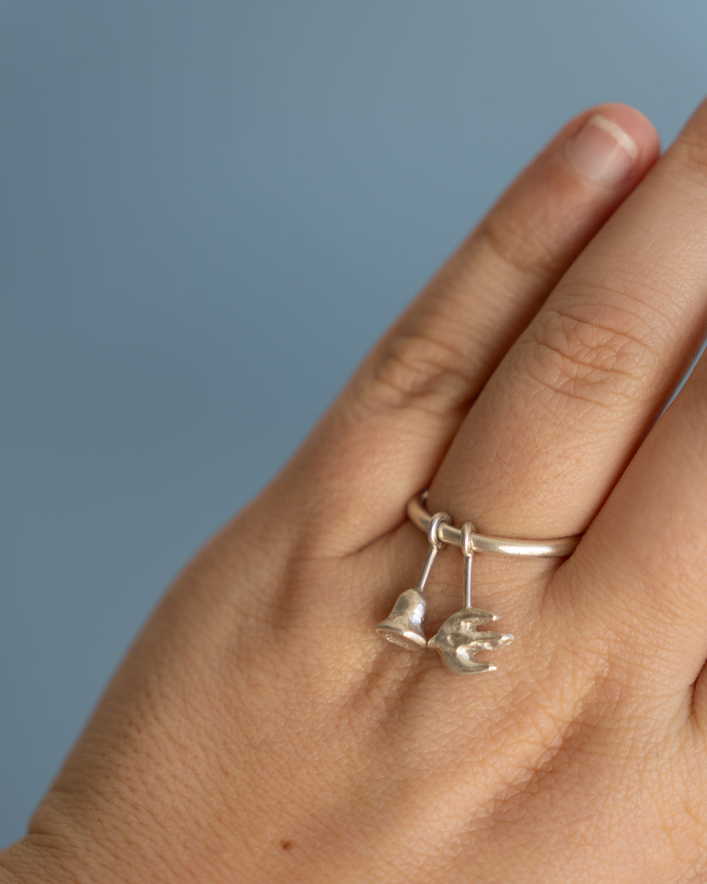 Bague Cloche & Oiseau